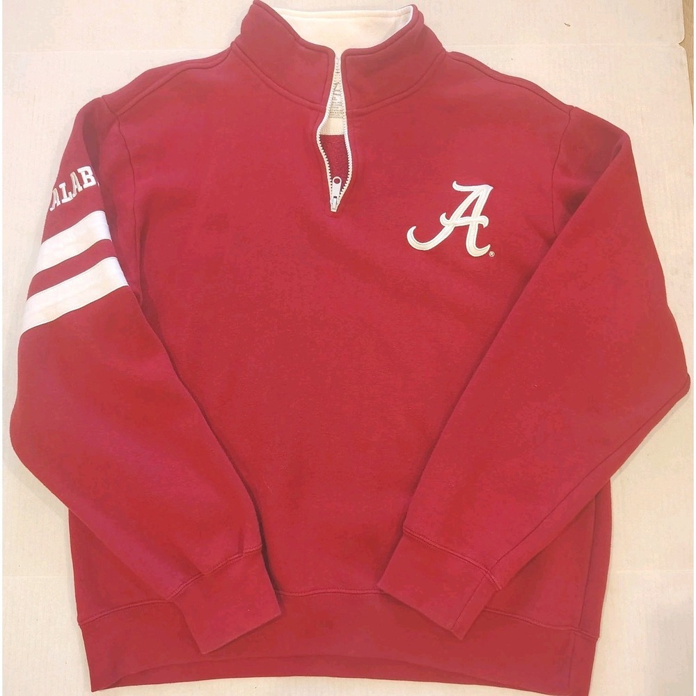 E5 UA Alabama Crimson Tide Athletic  1/4 Zip‎ Pullover Mens XL Embroidered A5